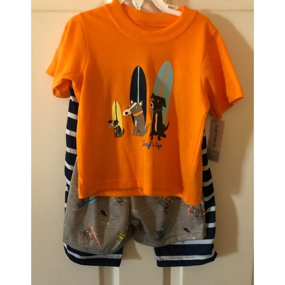 Carters Toddler 12Mo 3 Piece Set Surf's Up Dog - Picture 5 of 5